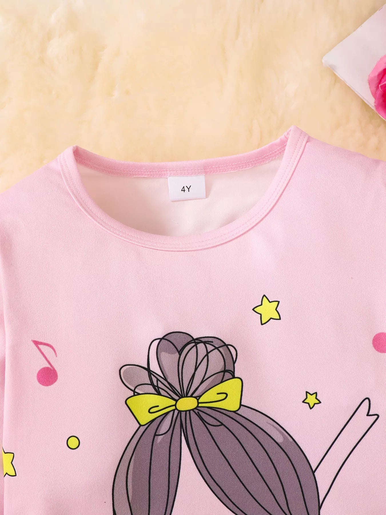 Children's Graphic Long Sleeve Top and Pants Set 