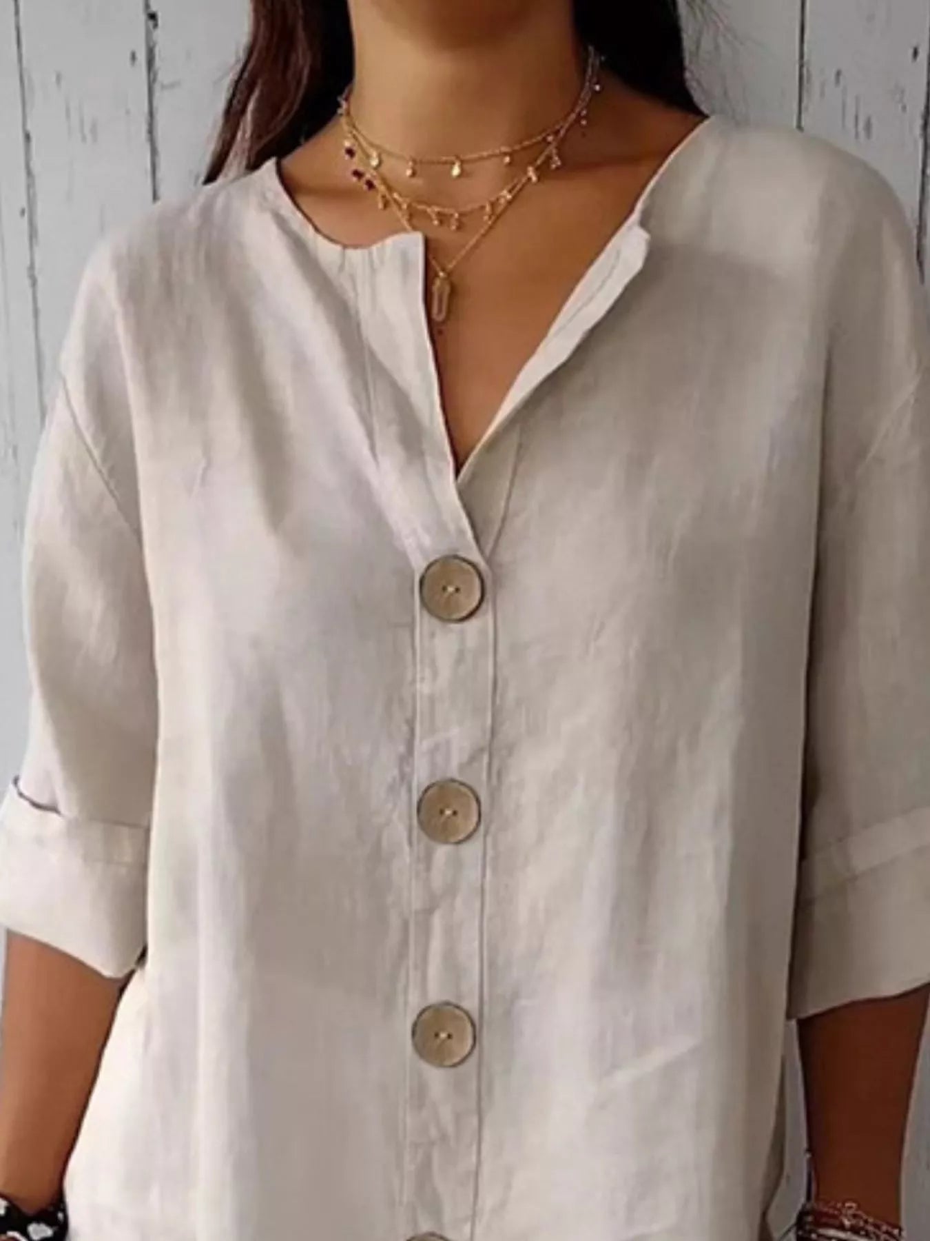 Casual Loose Button-Down Shirt 