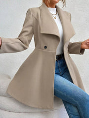 Collared Neck Double Breasted Coat 