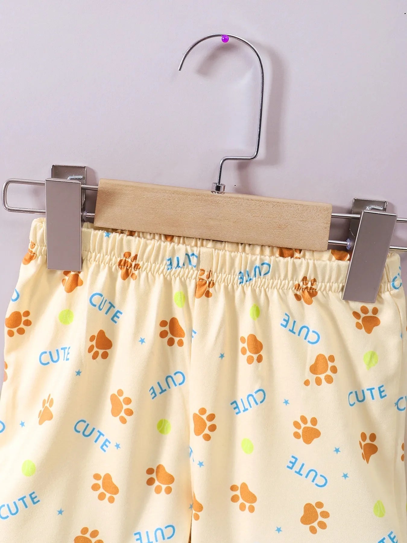 Children's Dog Short Sleeve Hoodie and Shorts Set 