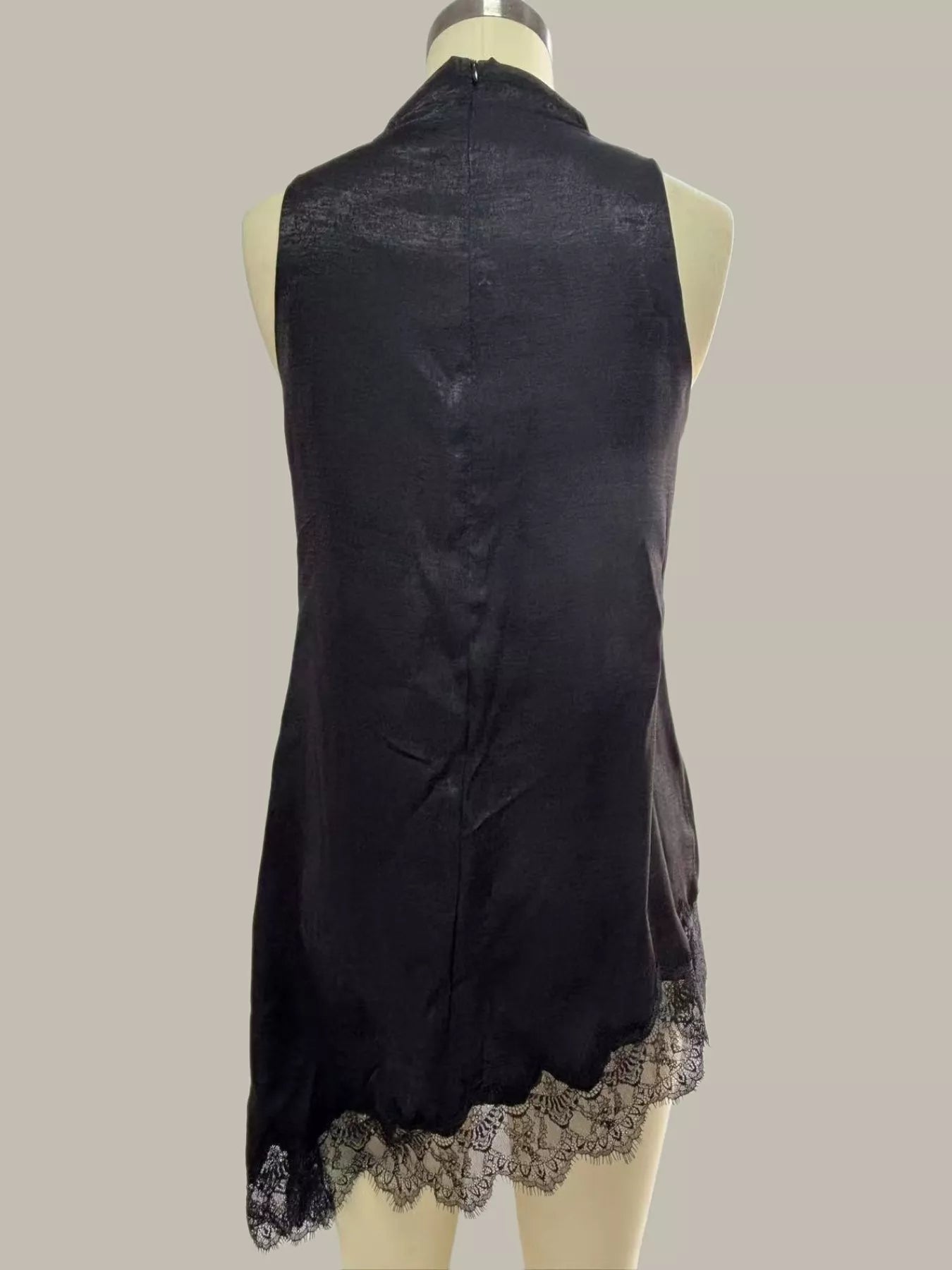 High Neck Lace Trim Cami 