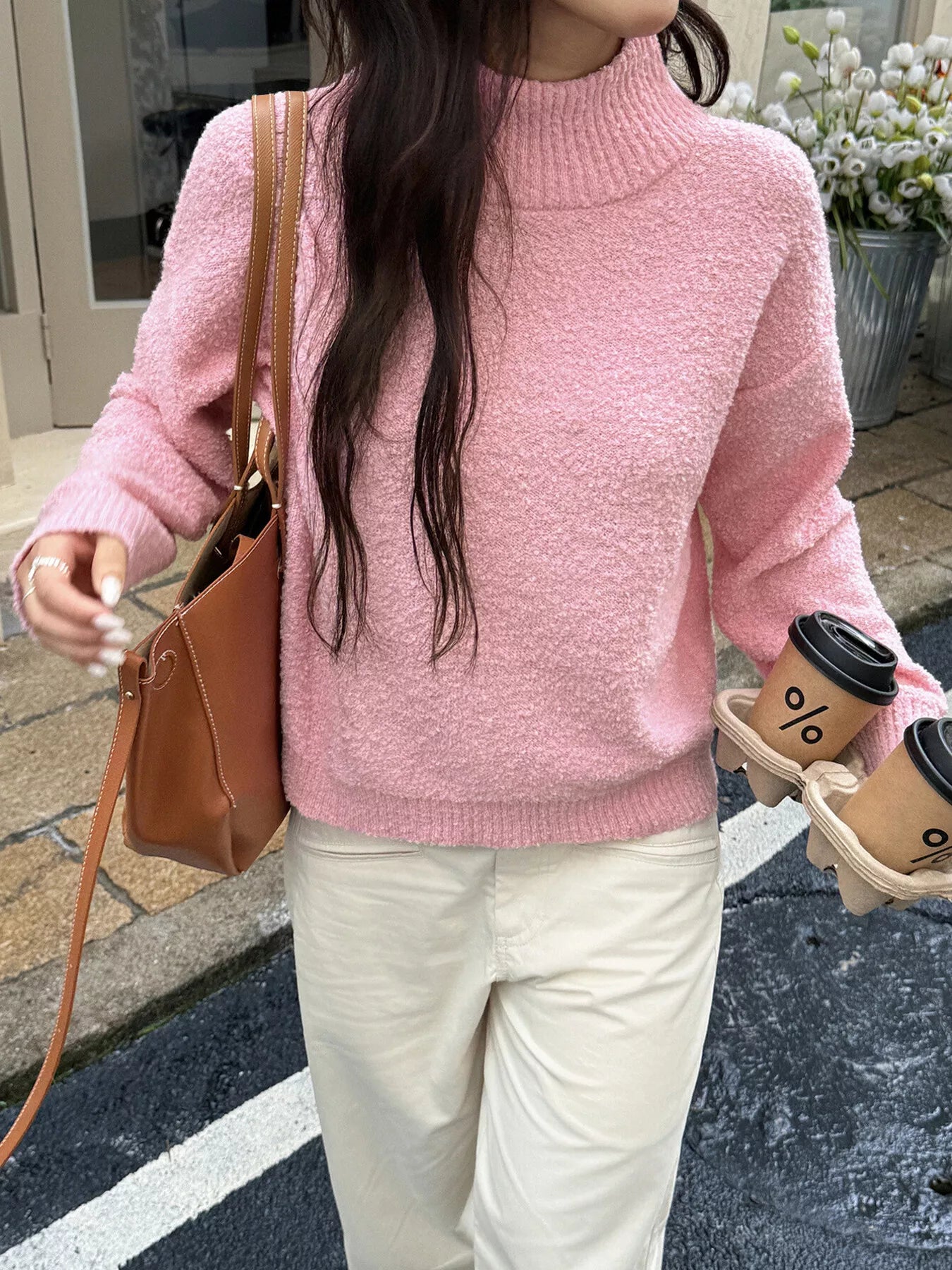 Turtleneck Long Sleeve Sweater 