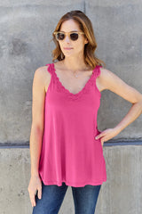 Basic Bae Full Size Lace Detail V-Neck Cutout Cami 
