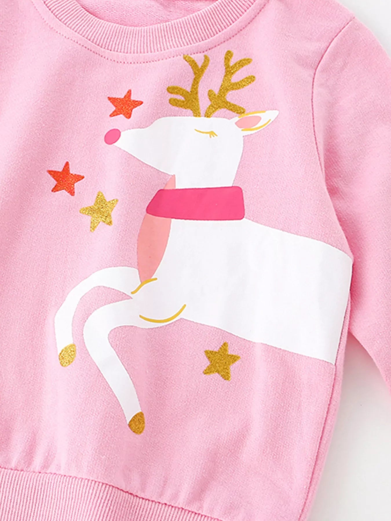 Children's Reindeer Graphic Crew Neck Sweatshirt 
