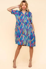 Haptics Johnny Collar Babydoll Dress with Side Pockets 