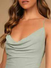Slit Cowl Neck Maxi Dress 