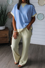 Striped Short Sleeve Casual Top 