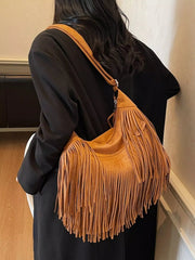 Fringe Suede Crossbody Bag 