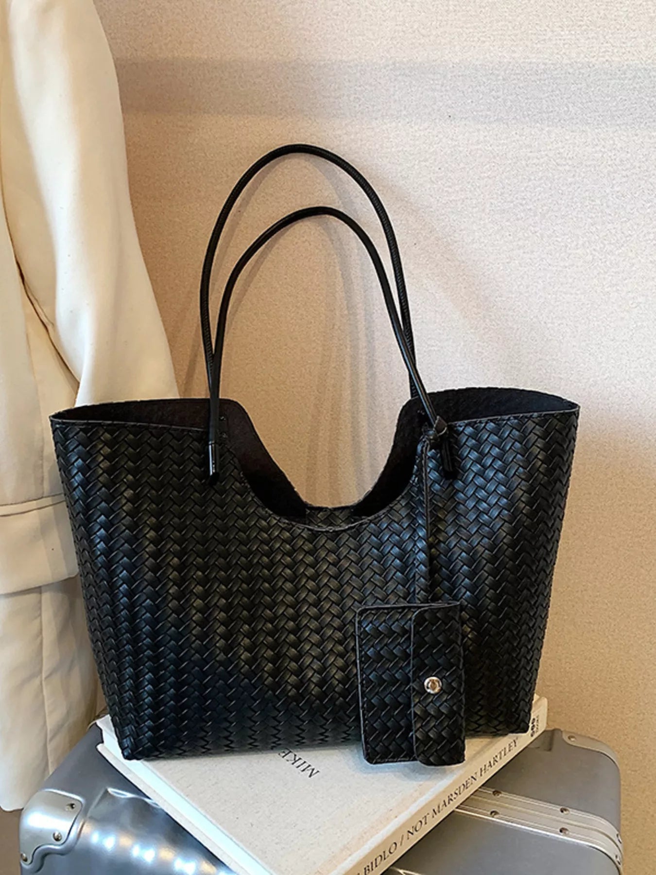 Woven Texture Large Capacity Tote Bag 