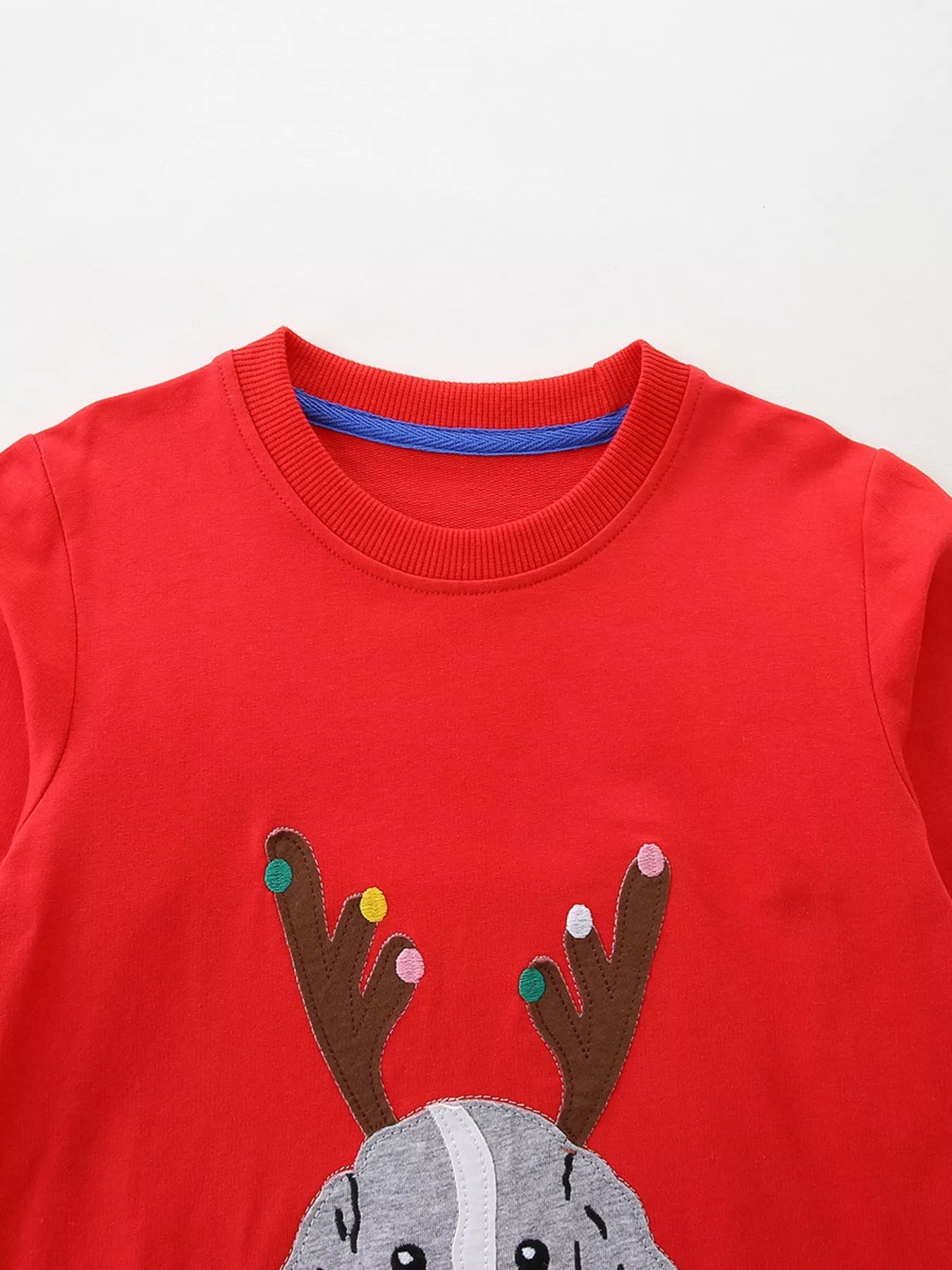 Children's Christmas Dog & Reindeer Round Neck Outfit Set 