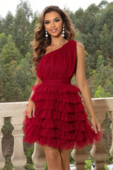 One-Shoulder Sleeveless Dress 