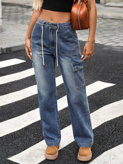 Wide Leg Cargo Jeans 