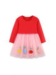 Children's Ballerina Applique Tulle Dress 