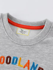 Children's Woodland Friends Embroidered Crewneck Sweatshirt 