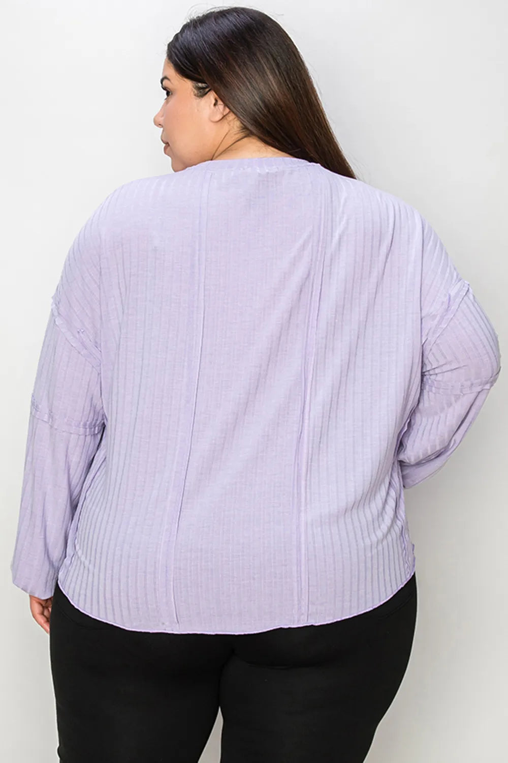 Basic Bae Full Size Ribbed Round Neck Long Sleeve T-Shirt 