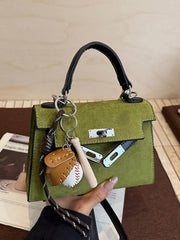 Crossbody Bag with Baseball Charm 