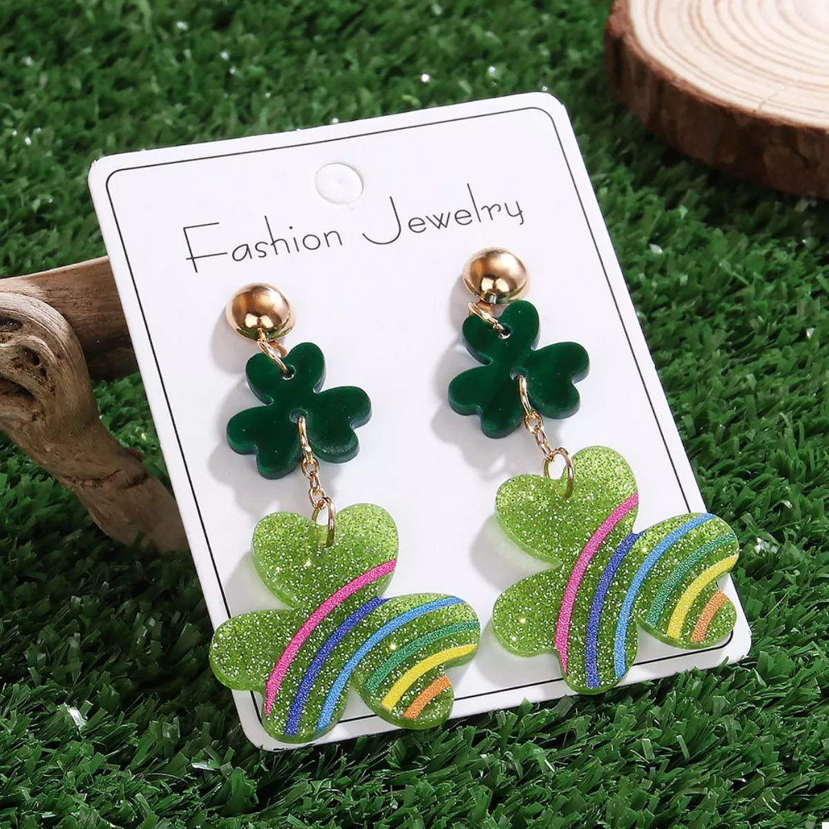 Lucky Clover Dangle Earrings 