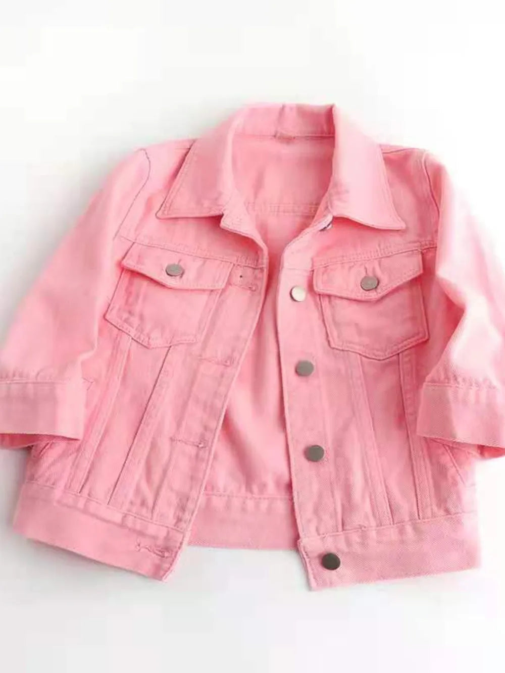 Full Size Cropped  Denim Jacket Plus Size 