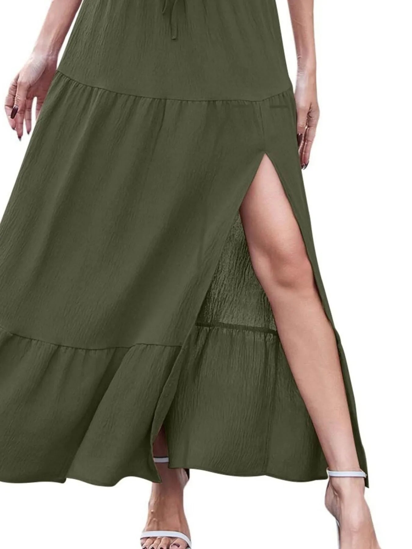 Full Size Slit Maxi Skirt Plus Size 