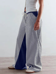 Striped Wide Leg Jeans 