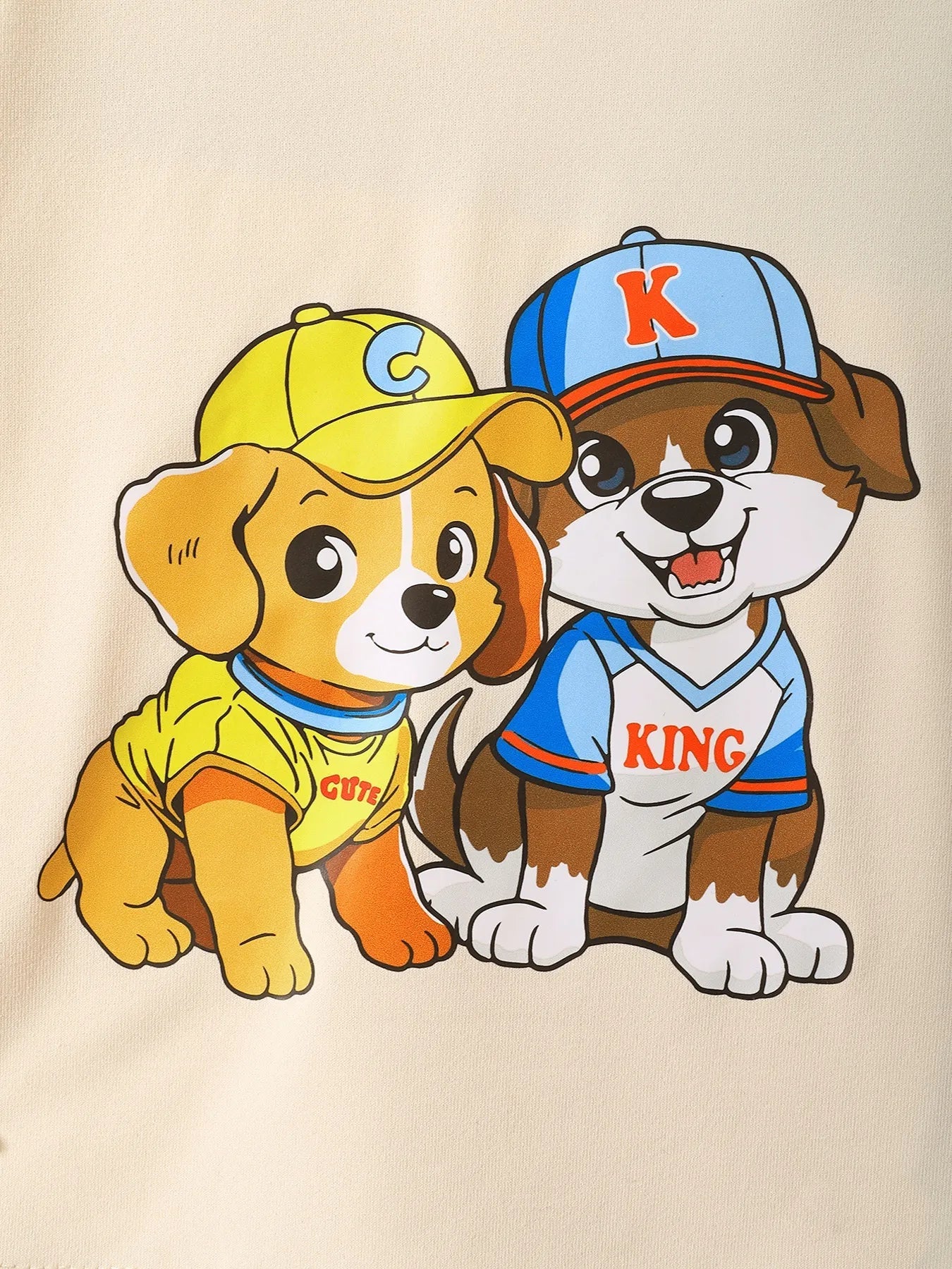 Children's Dog Short Sleeve Hoodie and Shorts Set 