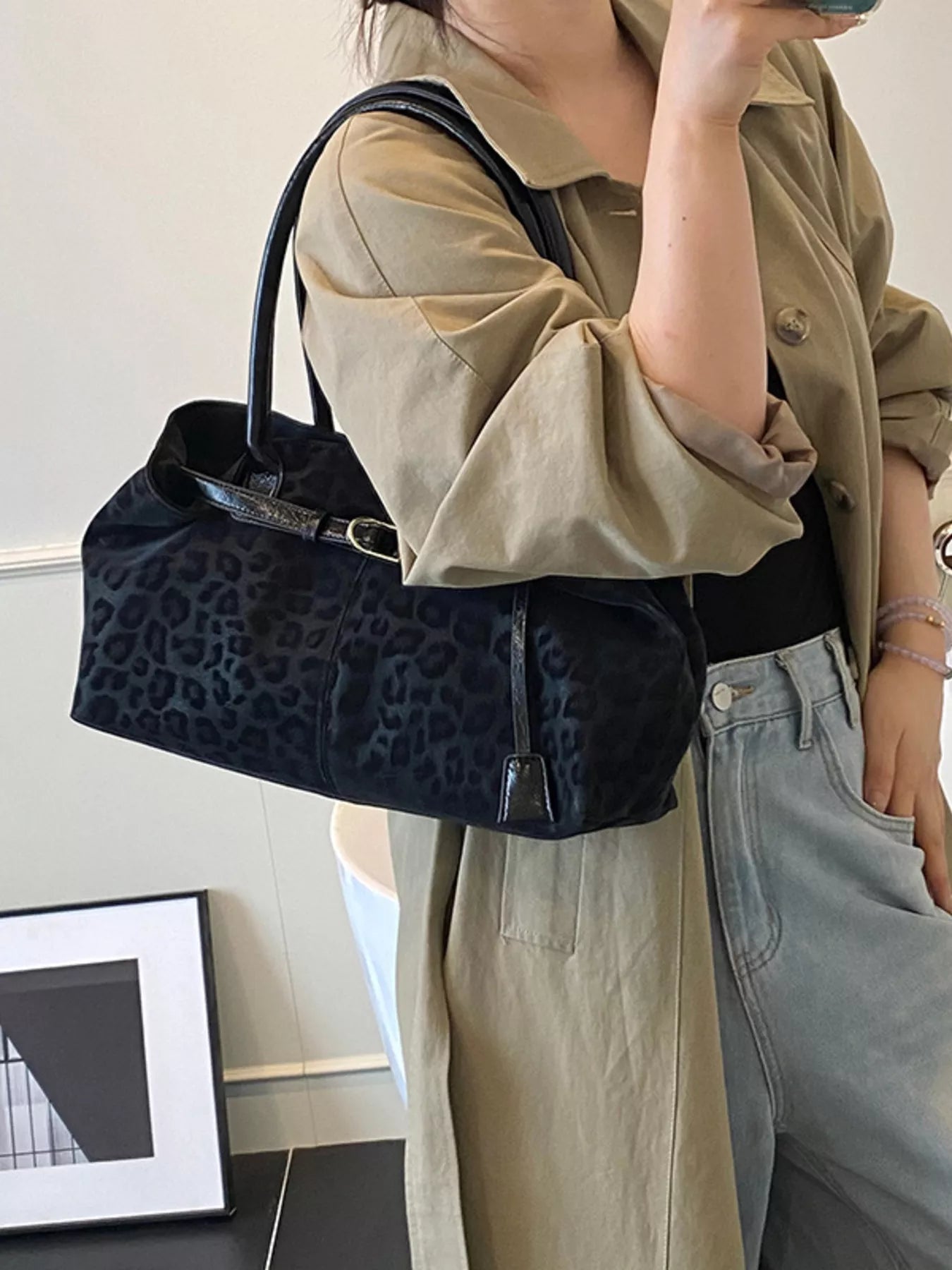 Leopard Print Handbag 