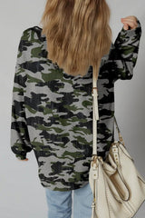 Camouflage Long Sleeve Sweatshirt with Relaxed Fit 