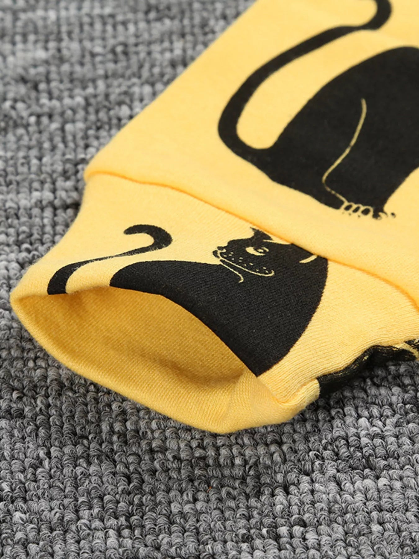 Children's Cute Cat Print Long Sleeve Top and Pants Set 