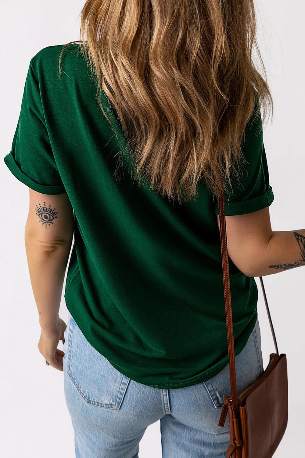 LUCKY Round Neck Short Sleeve T-Shirt 