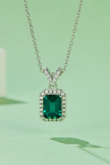 Adored 1.25 Carat Lab-Grown Emerald Pendant Necklace 