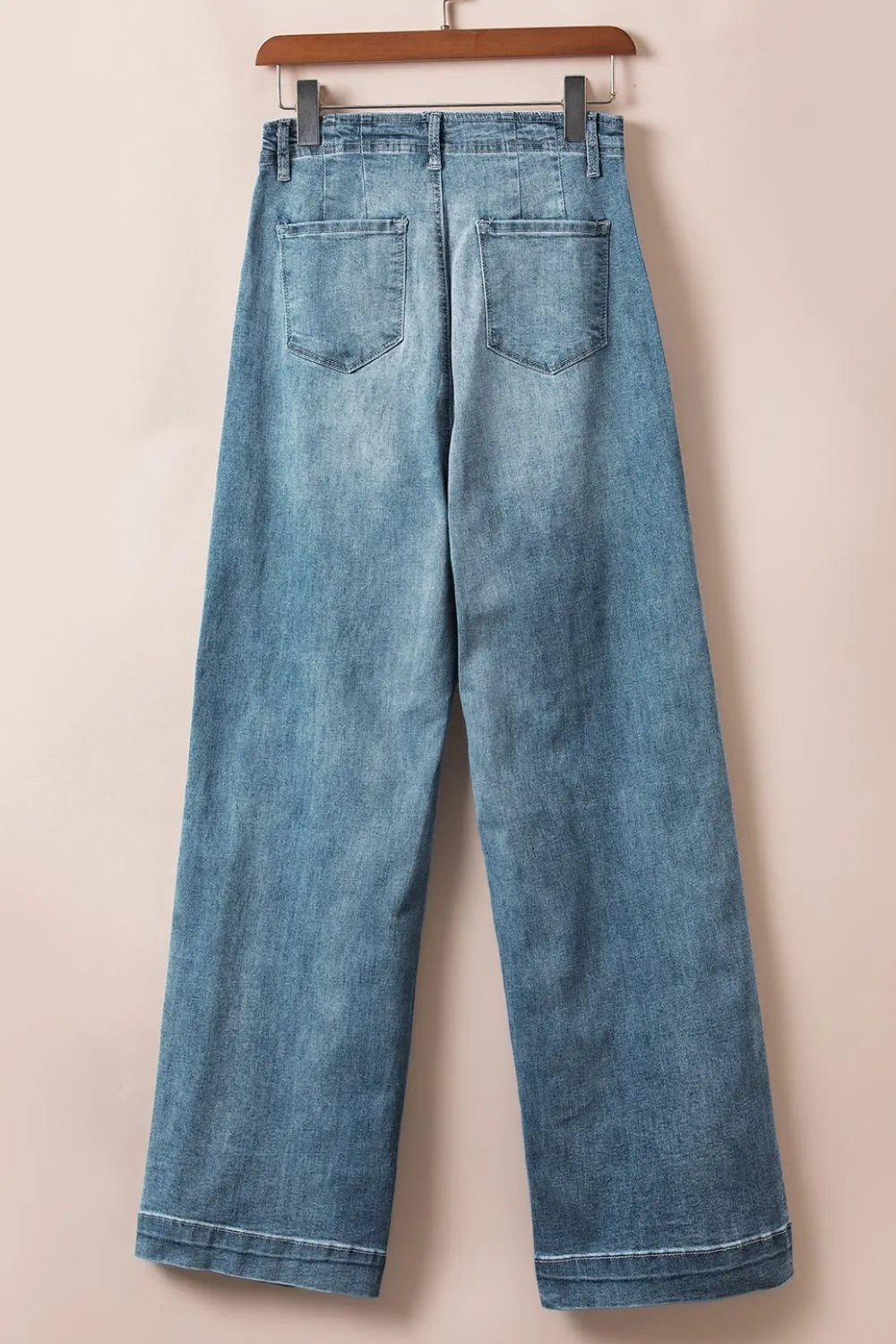 Button Fly High Waist Jeans 