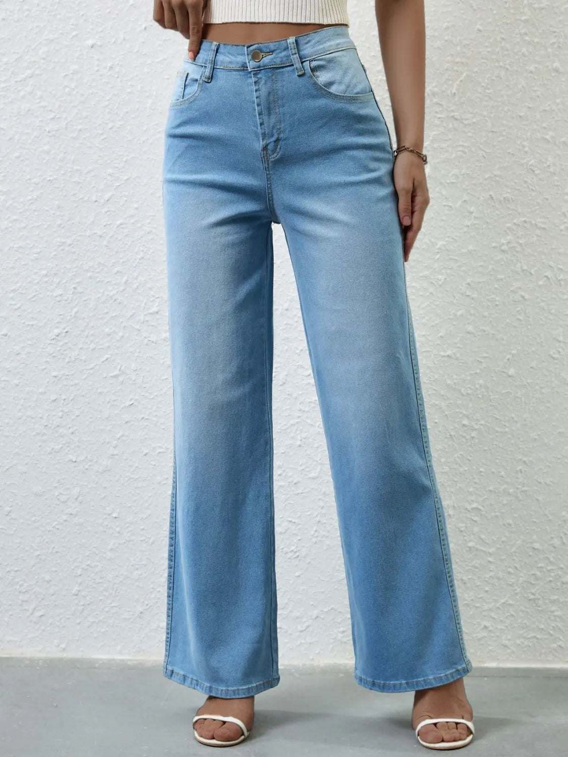 High Rise Wide Leg Jeans 