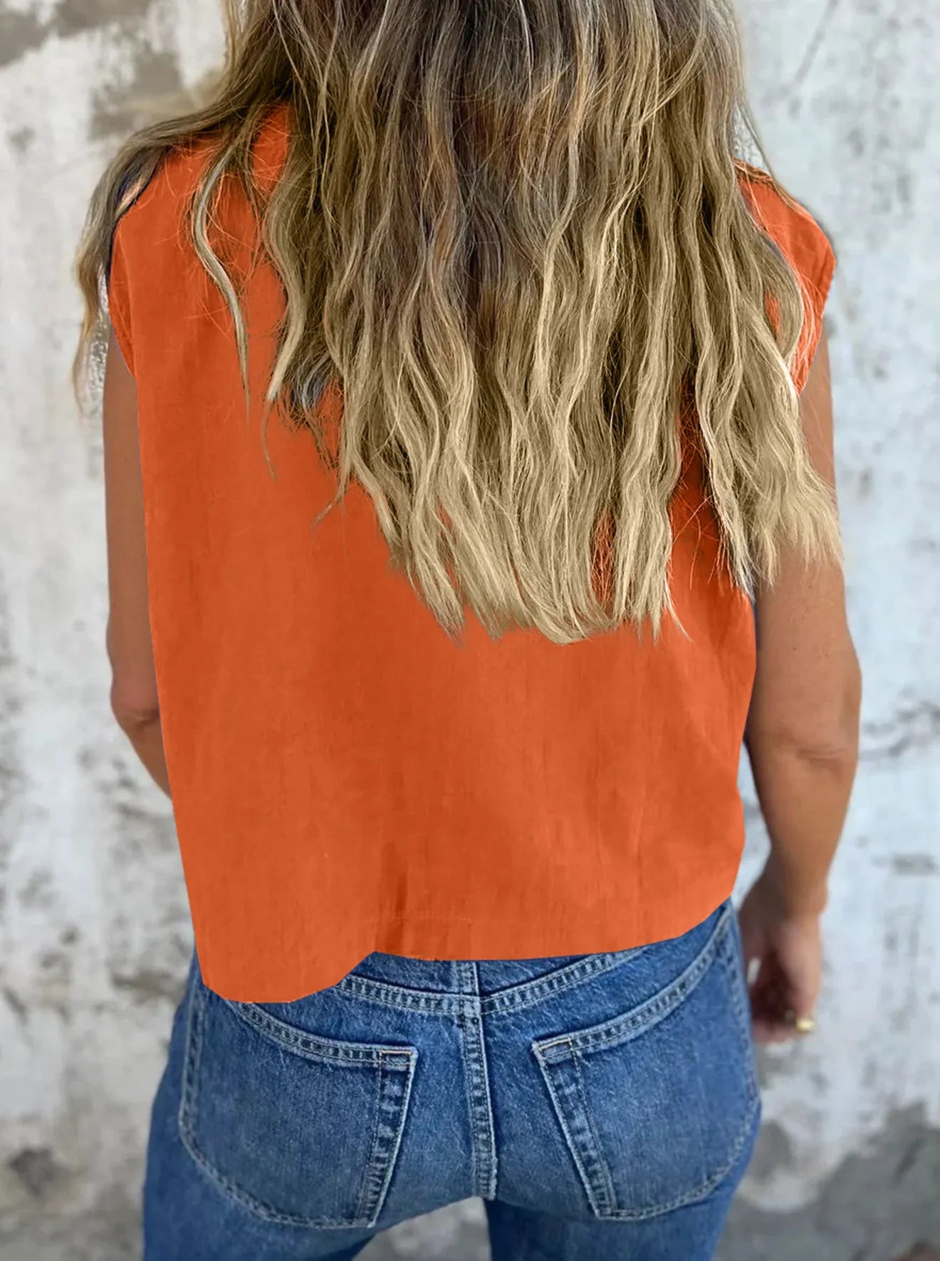 Full Size Button Down Cap Sleeve Linen Shirt Plus Size 