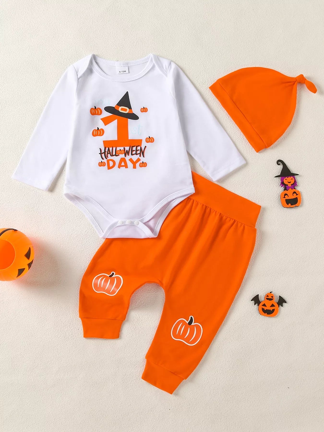 Children's Halloween 3-Piece Baby Outfit Set 