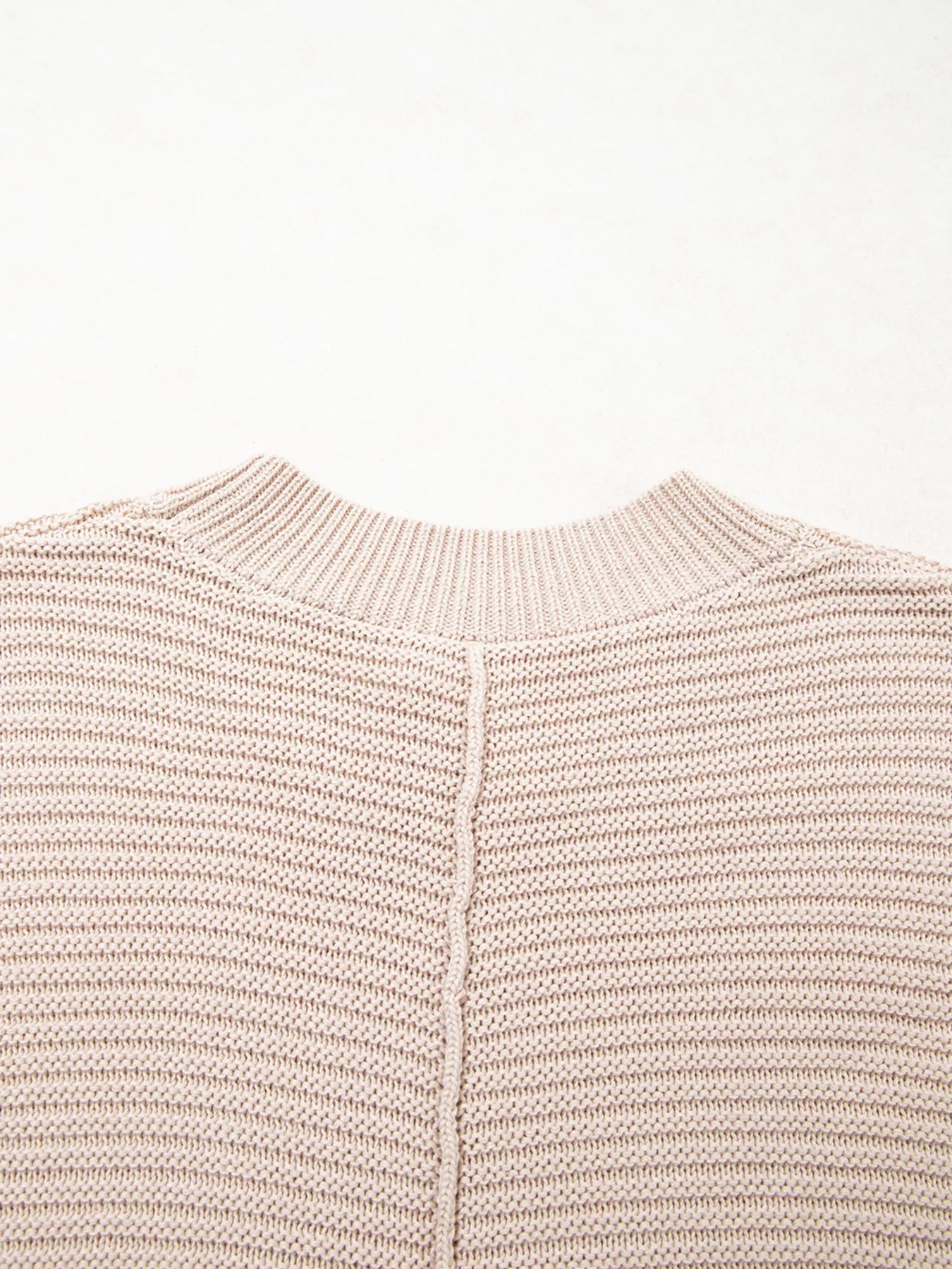 Texture Knitted Dropped Shoulder Sweater 