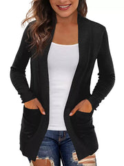Open Front Knit Cardigan 