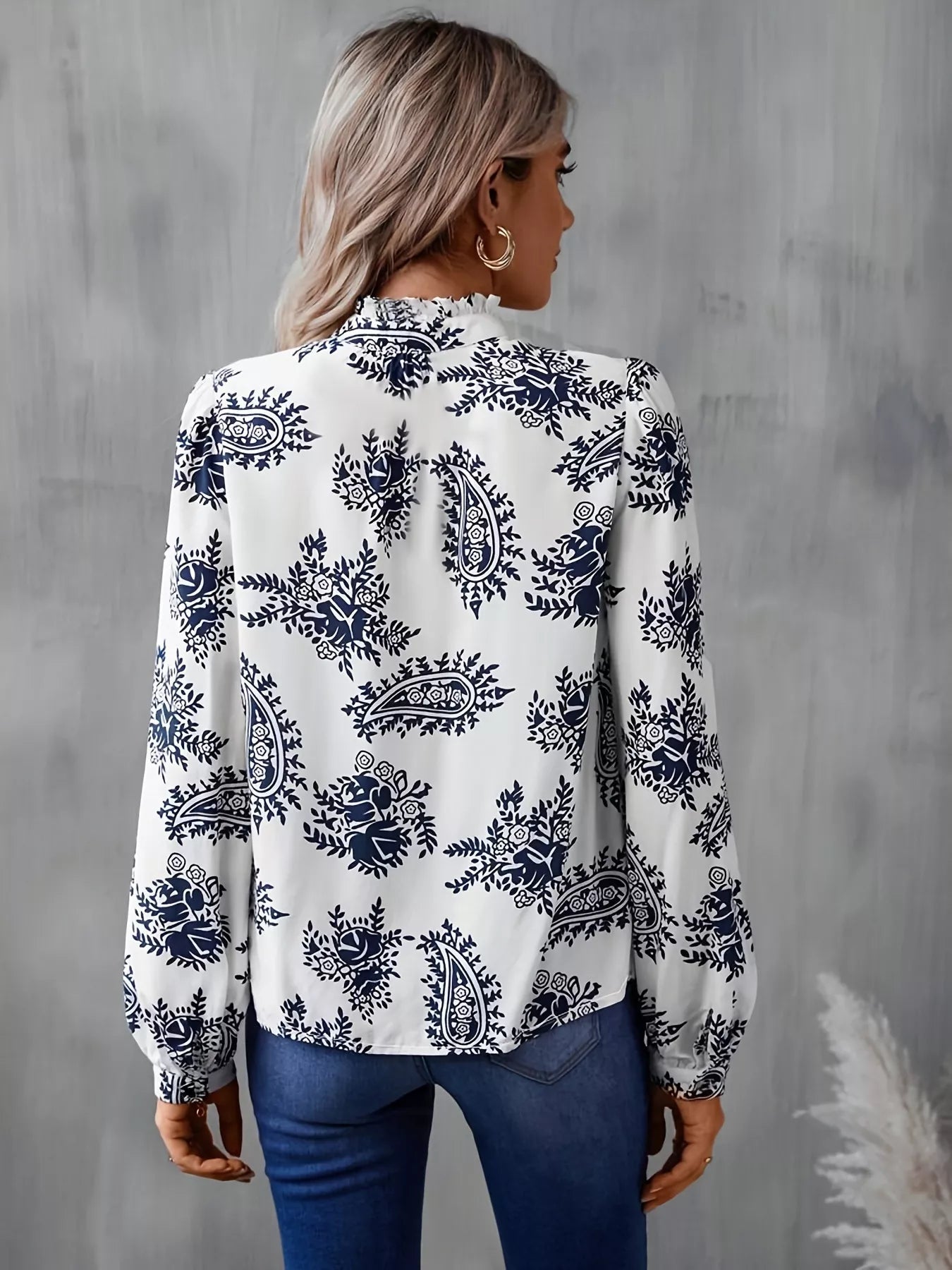 Paisley Print Button Up Shirt 