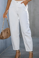 High-Waist Straight Jeans 