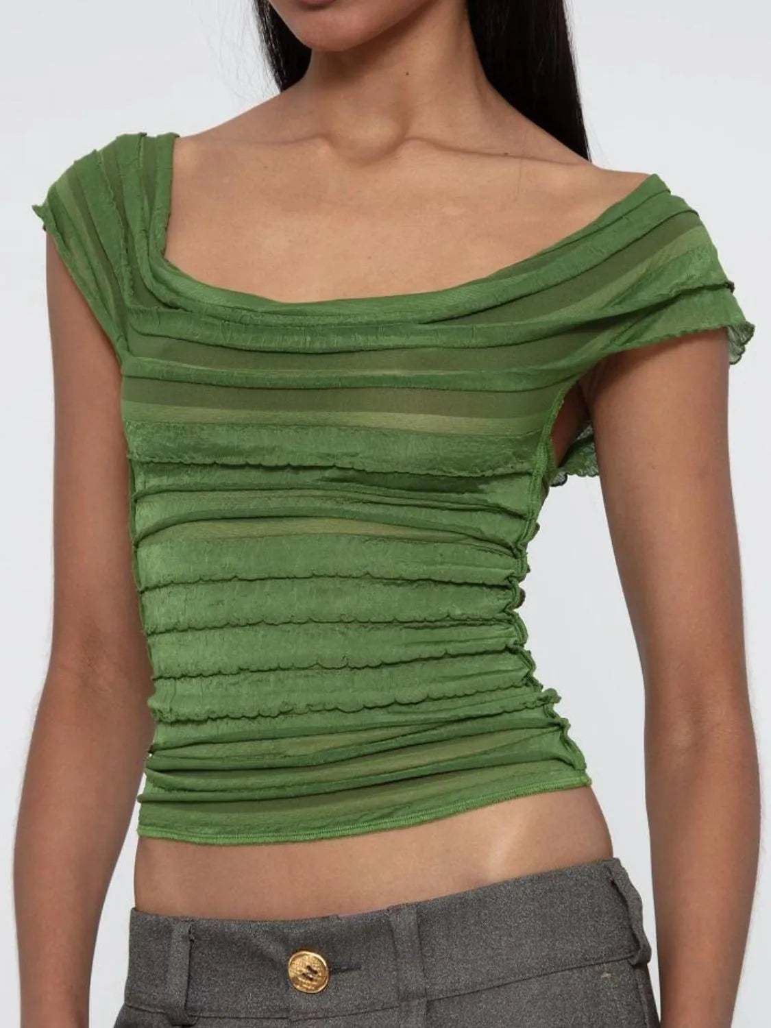 Ruched Solid Tank 