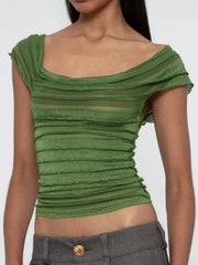Ruched Solid Tank 