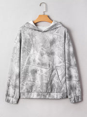 Camouflage Woodland Print Oversized Sporty Hoodie 