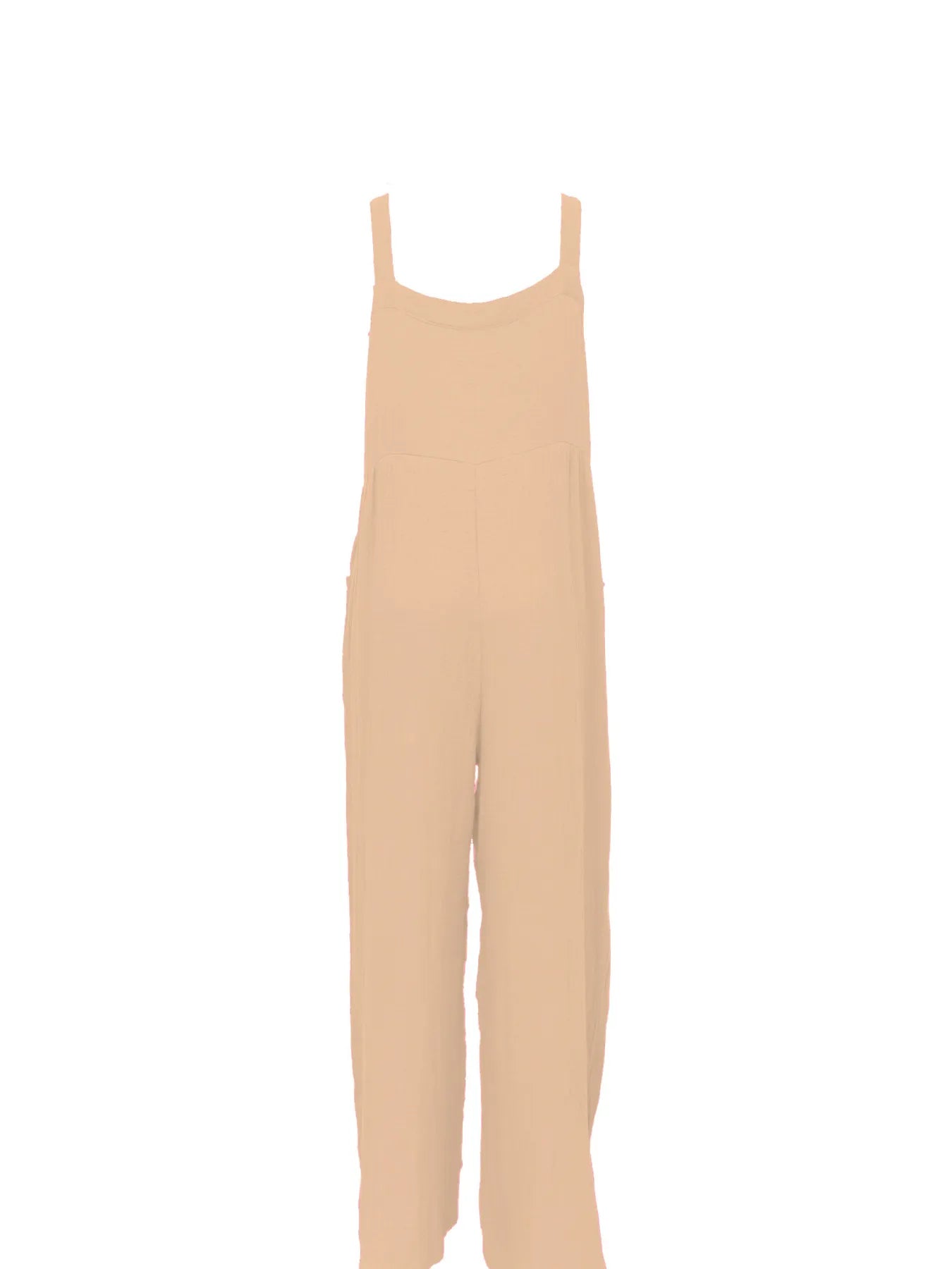 Full Size Casual Wide Leg Textured Overalls Plus Size 