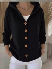 Full Size Button Up Long Sleeve Cardigan Plus Size 