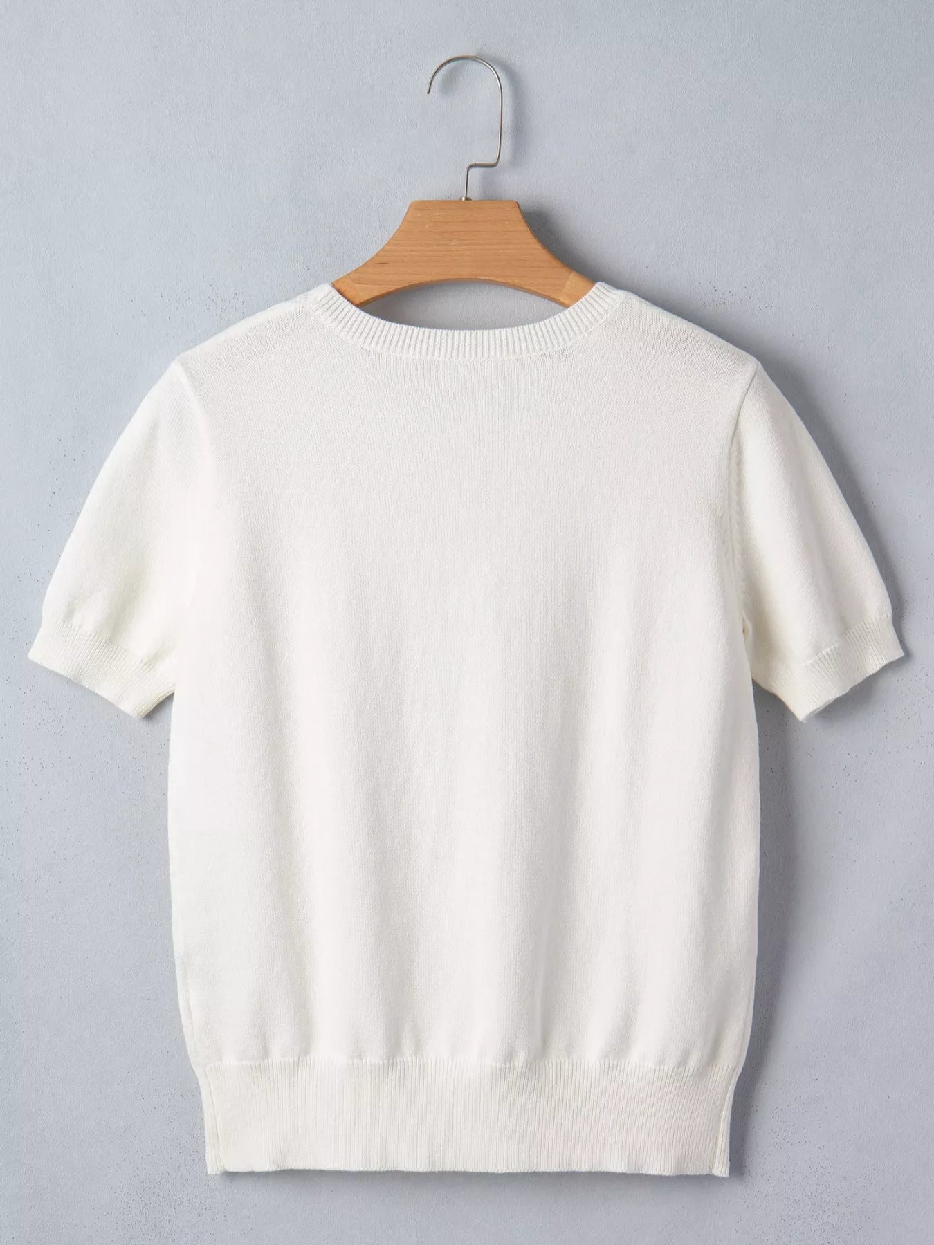 Wild West Horse Head Printed Short Sleeve Sweater 