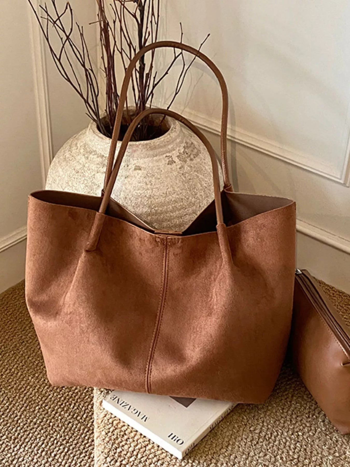 Solid Color Tote Bag 