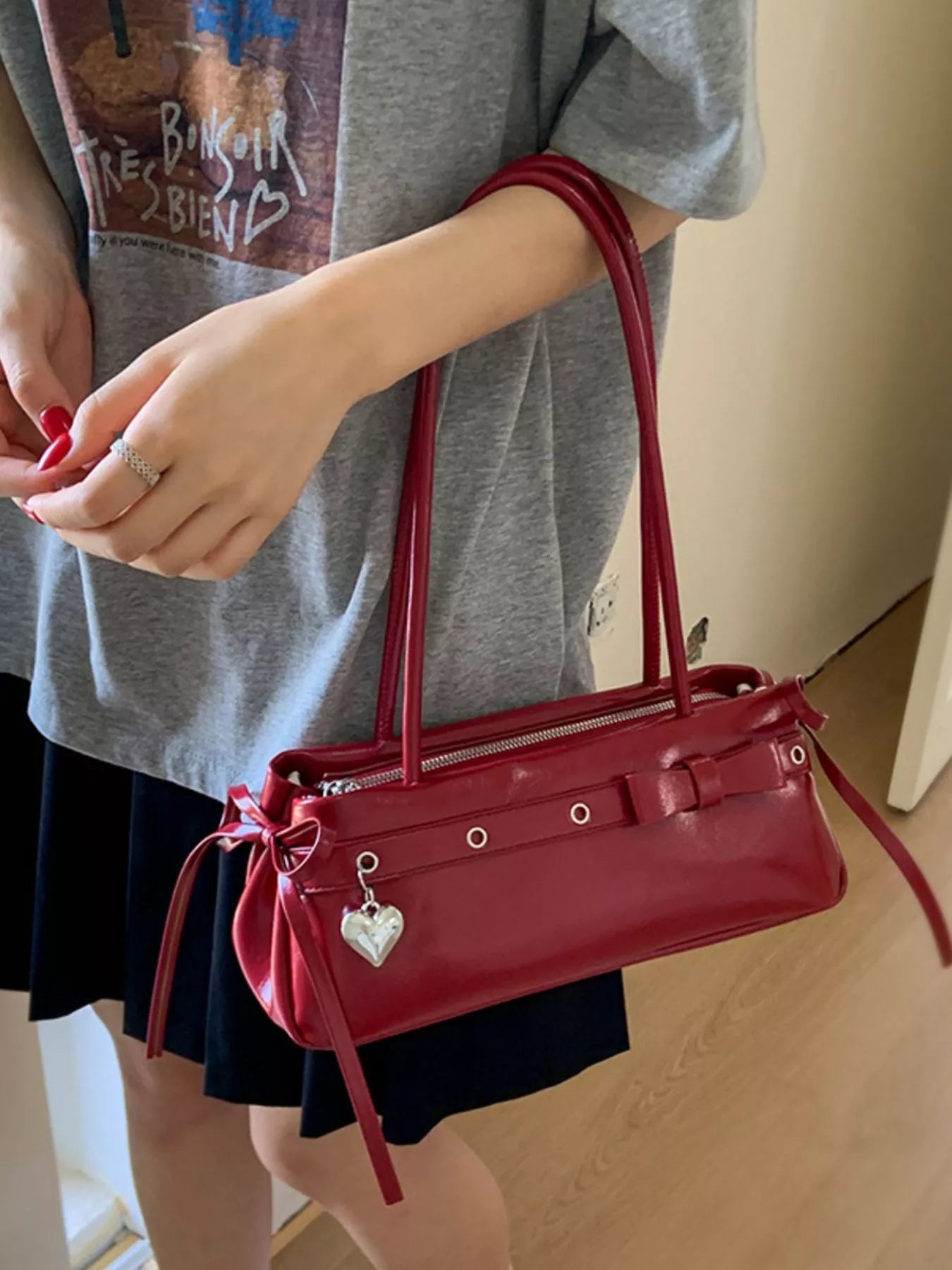 PU Leather Shoulder Bag 
