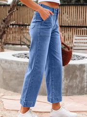 High-Waisted Wide Leg Flare Jeans 