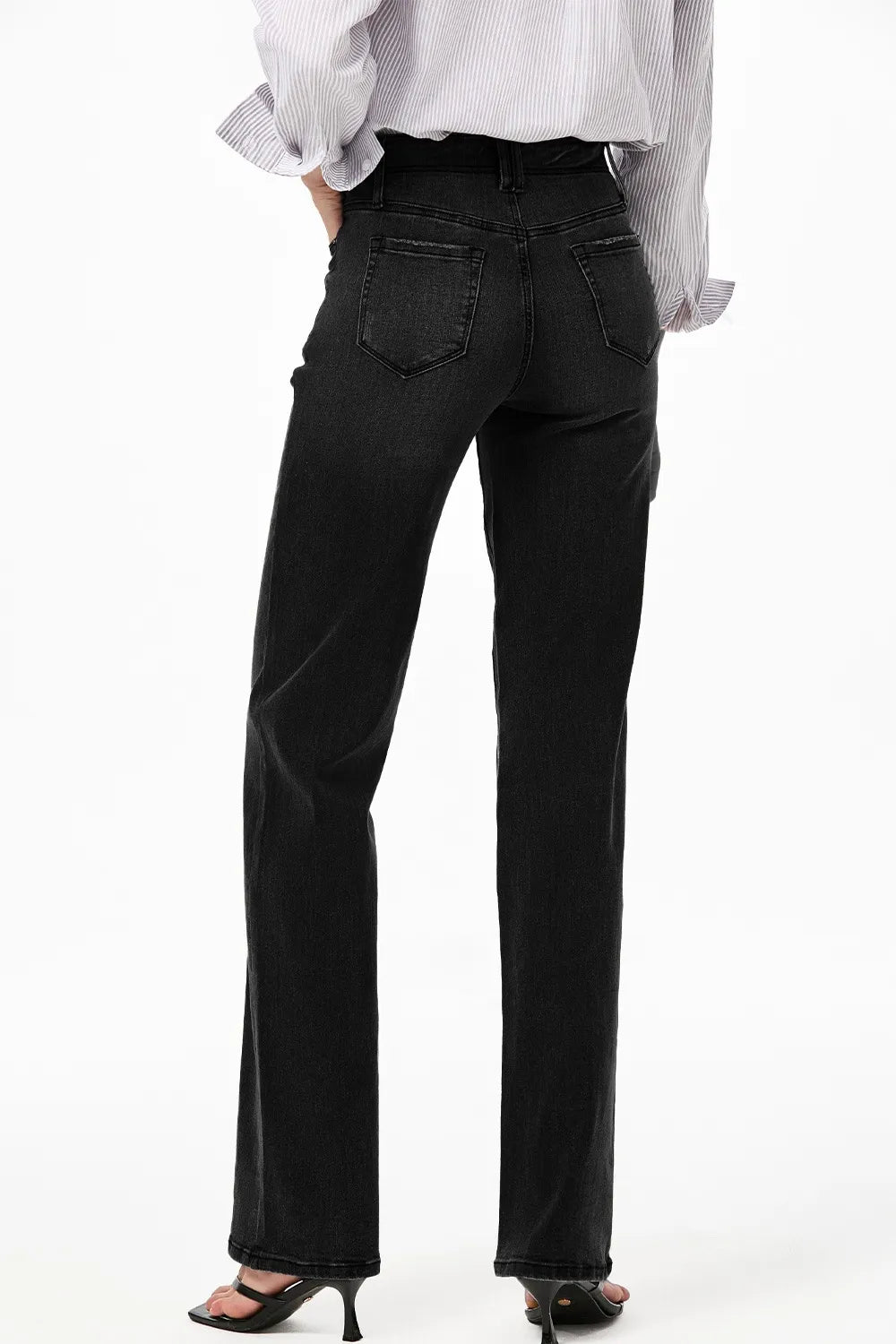 High-Waisted Wide-Leg Vintage Wash Jeans 