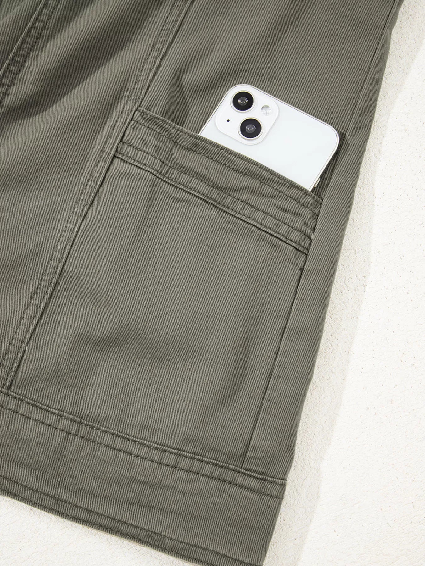 Ruffled Patchwork Denim Jacket Vest 