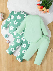 Children's Long Sleeve Bodysuit and Pants 4 Piece Set 